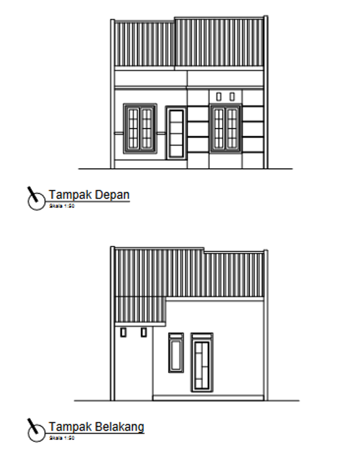 foto tampak rumah tipe 36 perumahan Anindya Residence 2