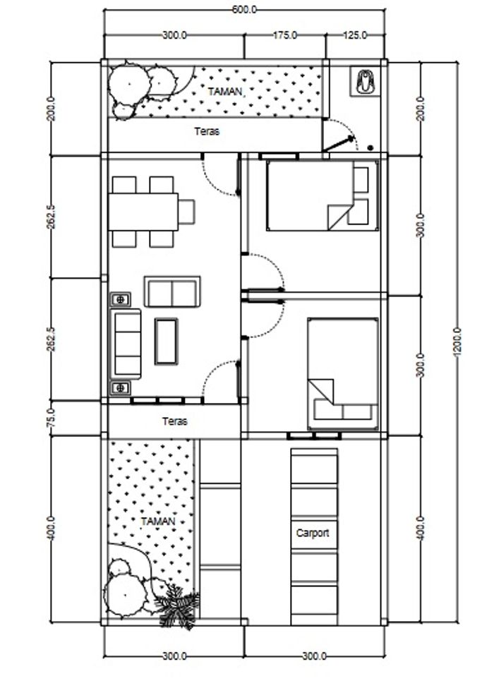 foto denah rumah tipe 36 perumahan Anindya Residence 2