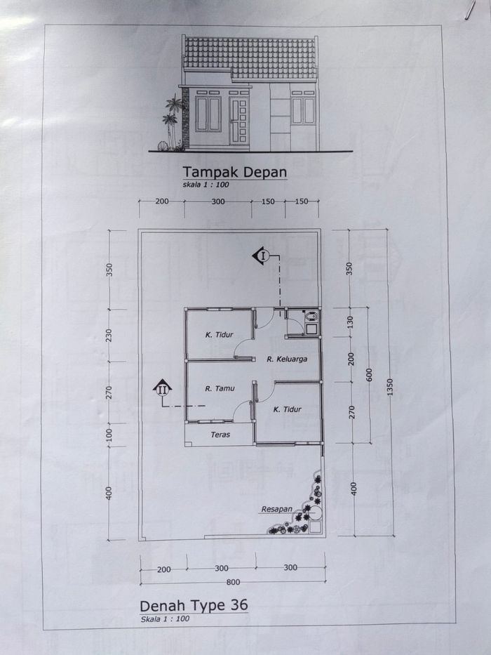 foto denah rumah tipe 36 perumahan GREEN TSABITHA TAHAP 3