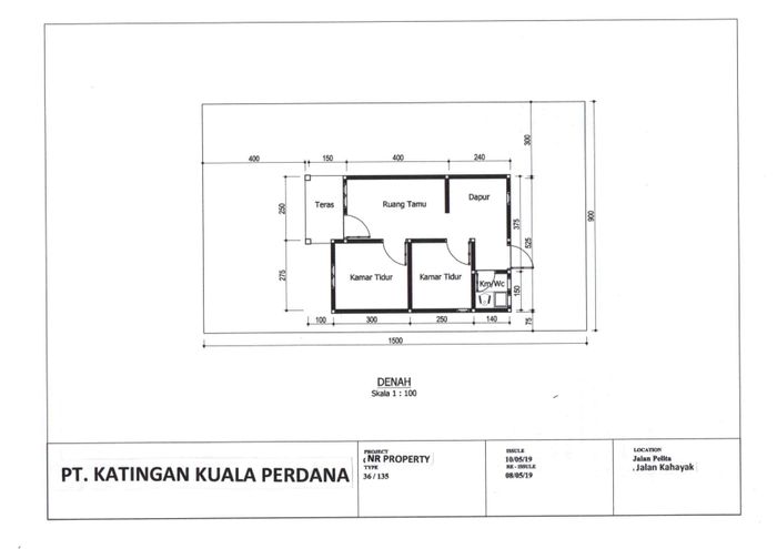 foto denah rumah tipe 36 perumahan NASYWA RESIDENT SAMPIT 2