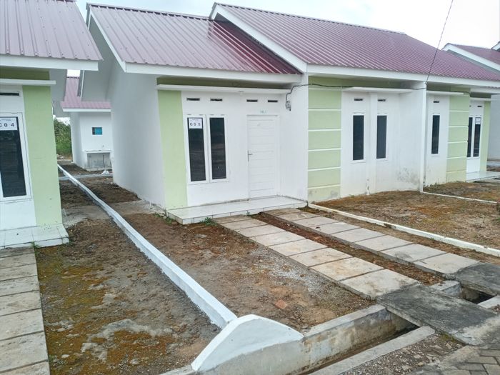 foto tampak rumah tipe C-26 perumahan Green Baret Residence