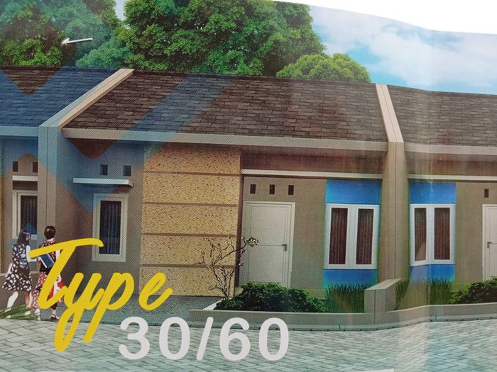 foto tampak rumah tipe SUBSIDI 30/60 perumahan BUMI BERLIAN RAYA
