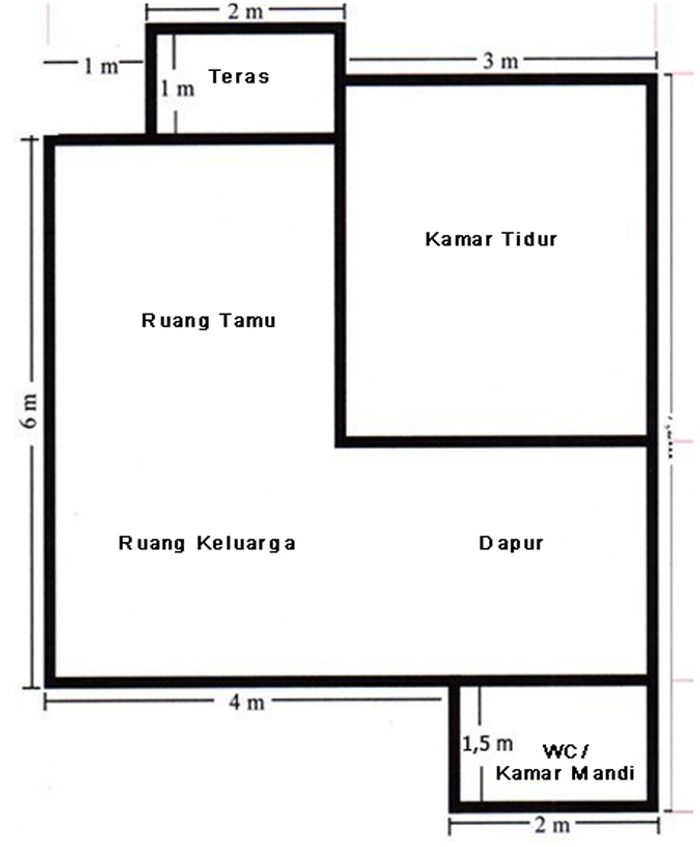 foto denah rumah tipe 36 perumahan Permata Zhara 1