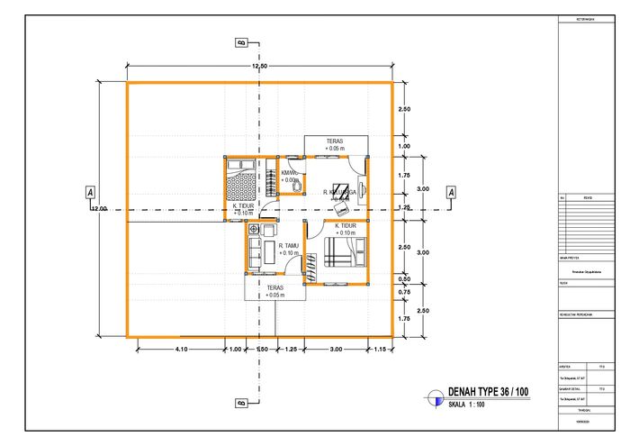 foto denah rumah tipe 36 perumahan BHARA DAKSA RESIDENCE 6C