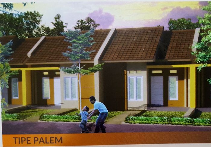 foto tampak rumah tipe NEW PALEM 30/70 perumahan PERUMAHAN ALAM HIJAU TAHAP I