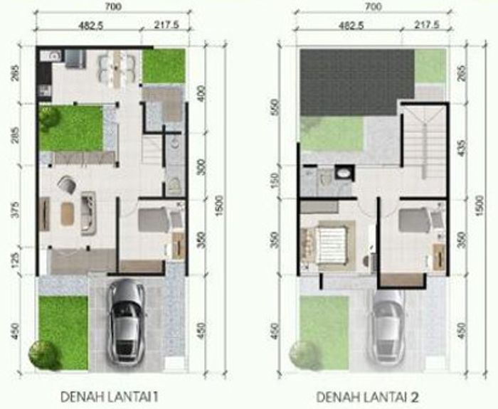 foto denah rumah tipe Plumeria perumahan BALI REGENCY