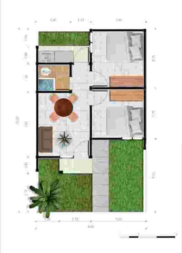 foto denah rumah tipe 36/103 perumahan Gardenia 2 cileungsi