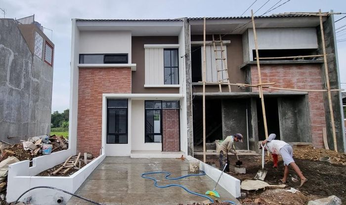 foto tampak rumah tipe 36 Mezzanine (458) perumahan Seroja Home Residence 2