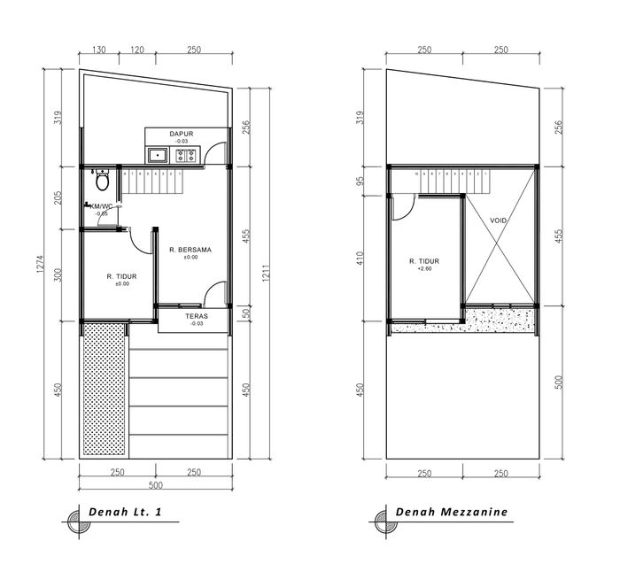 foto denah rumah tipe 36 Mezzanine (378) perumahan Seroja Home Residence 2