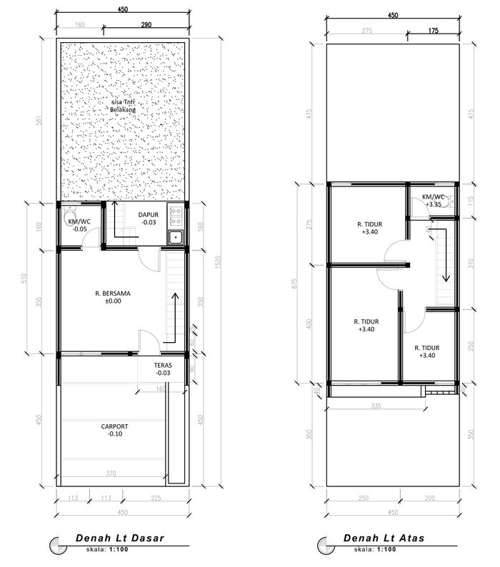 foto denah rumah tipe 54 Cozy Level (428) perumahan G-Land Padalarang Residence 2