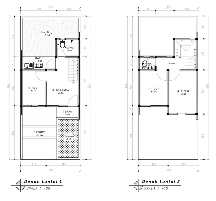 foto denah rumah tipe 45 Compact (425) perumahan G-Land Katapang Residence 1