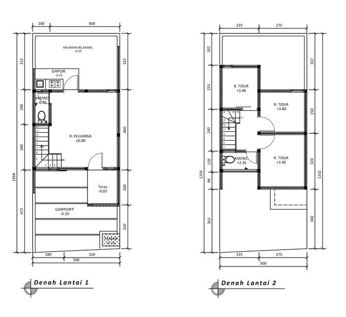 foto denah rumah tipe 54 Compact (485) perumahan G-Land Katapang Residence 1