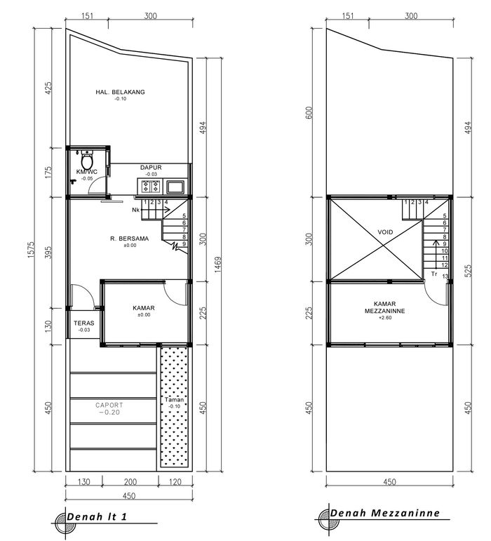 foto denah rumah tipe 36 Mezzanine (371) perumahan G-Land Katapang Residence 1