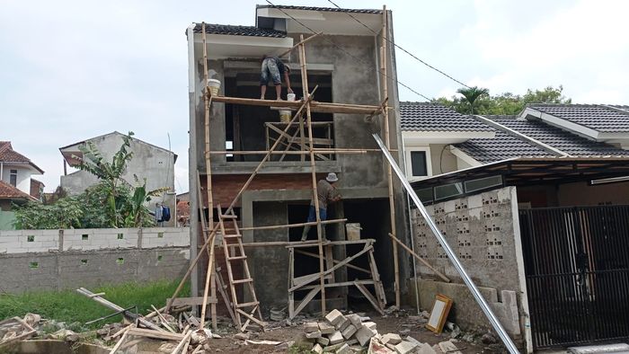 foto tampak rumah tipe 36 Mezzanine (405) perumahan G-Land Katapang Residence 1