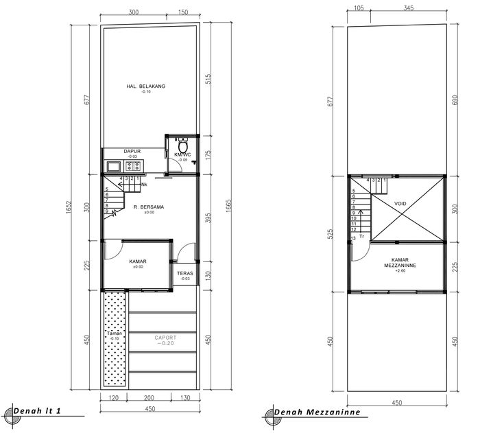 foto denah rumah tipe 36 Mezzanine (405) perumahan G-Land Katapang Residence 1