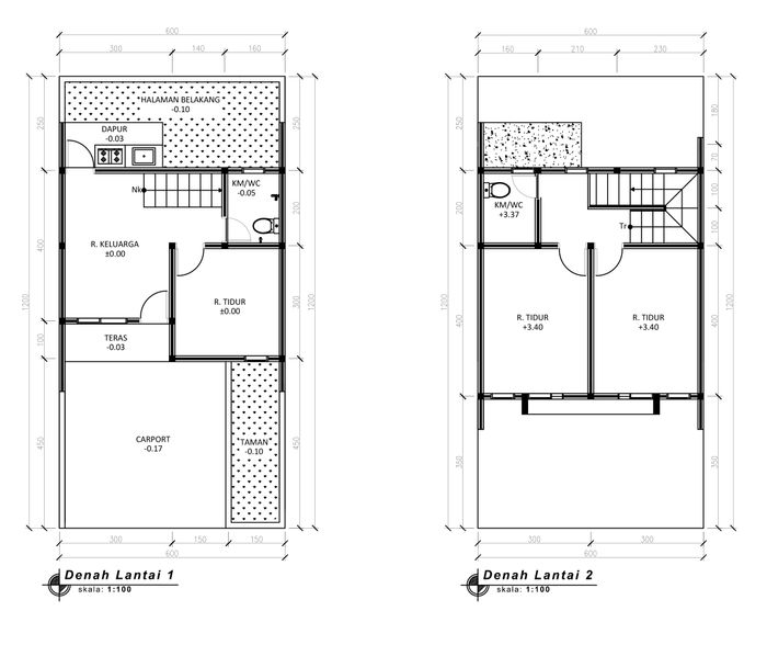 foto denah rumah tipe 60 Compact (482) perumahan G-Land Padalarang Residence