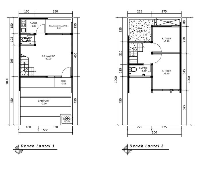 foto denah rumah tipe 52 Compact (394) perumahan G-Land Arcadia Buahbatu