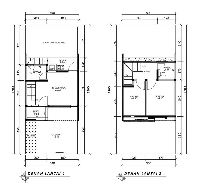 foto denah rumah tipe 44 Cozy Level (325) perumahan G-Land Harmony Hills