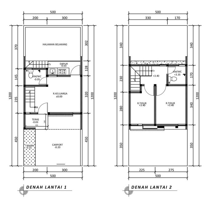 foto denah rumah tipe 44 Cozy Level (343) perumahan G-Land Harmony Hills