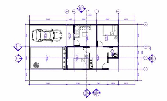 foto denah rumah tipe 36/105 perumahan BUMI POLEANG RESIDENCE
