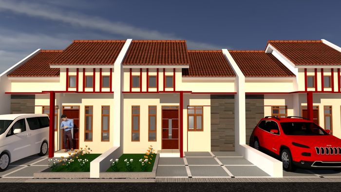 foto tampak rumah tipe Komersil perumahan DINAMIKA LESTARI RESIDENCE
