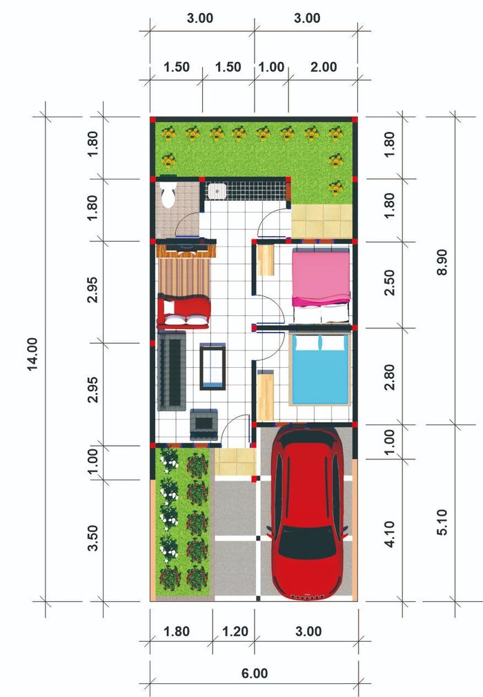foto denah rumah tipe Komersil perumahan DINAMIKA LESTARI RESIDENCE
