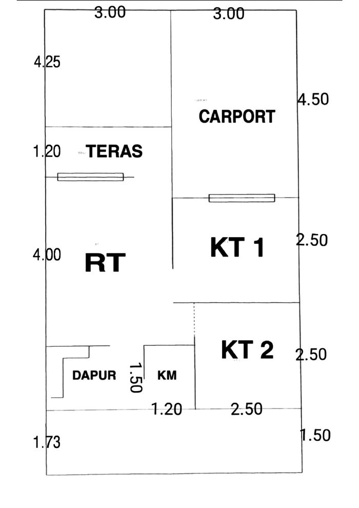 foto denah rumah tipe 30/66 perumahan ALFA RESIDENCE 7