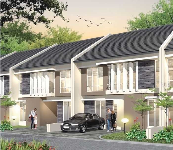 foto tampak rumah tipe CENDANA 95/168 perumahan SEMARANG BIZPARK REGENCY (MADUKORO REGENCY)