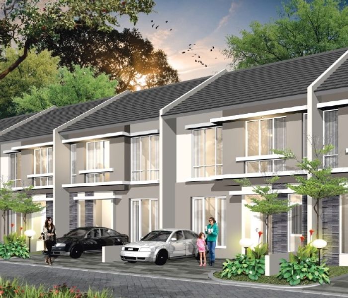 foto tampak rumah tipe AKASIA 66/119 perumahan SEMARANG BIZPARK REGENCY (MADUKORO REGENCY)