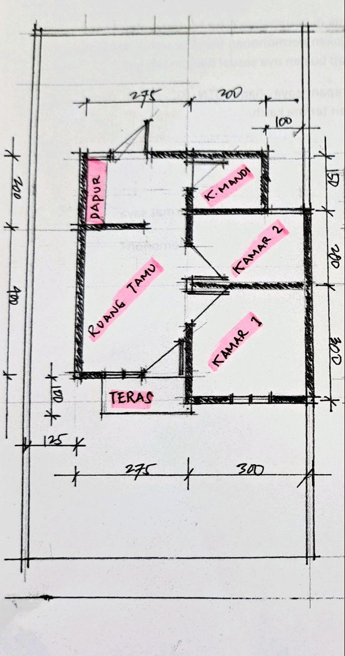 foto denah rumah tipe 36 perumahan PESONA MUTIARA