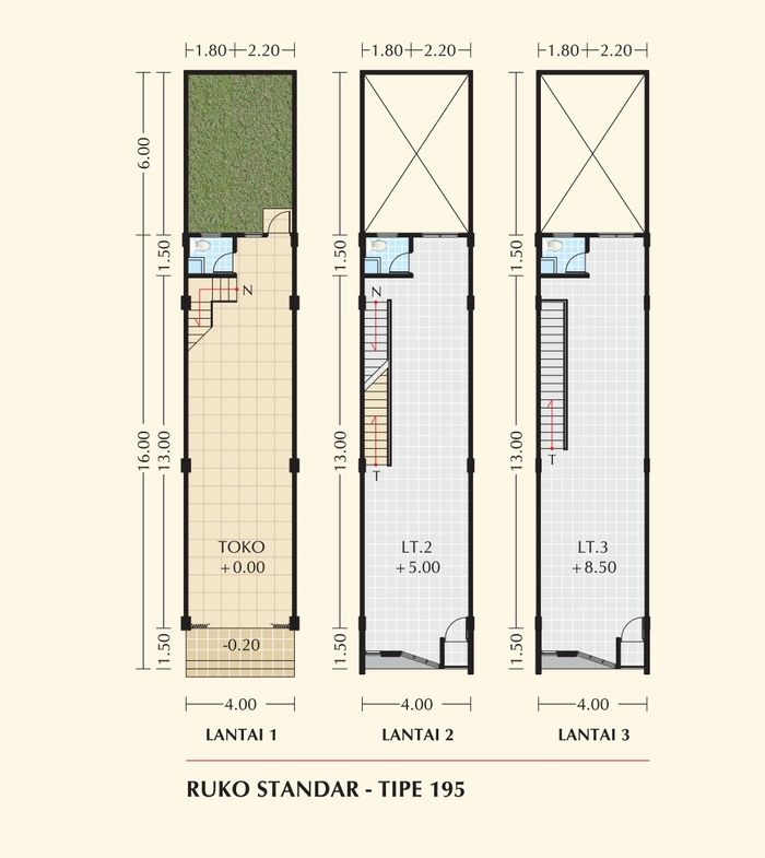 foto denah rumah tipe A-110/230 perumahan SEMARANG BIZPARK REGENCY (MADUKORO REGENCY)