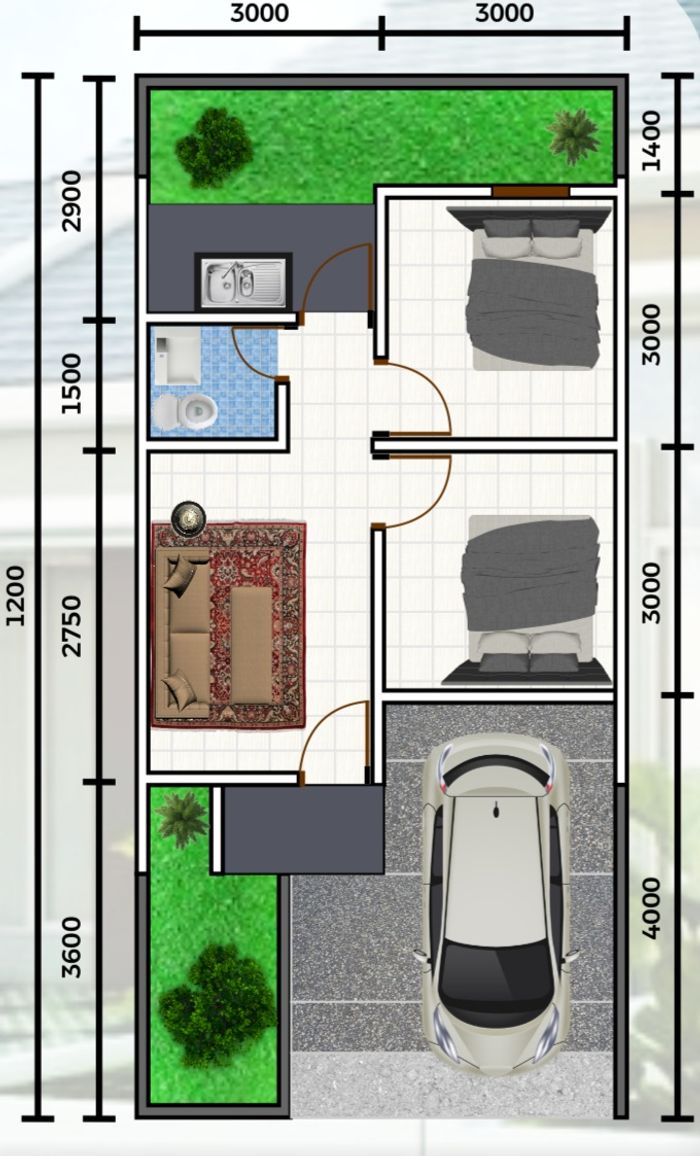 foto denah rumah tipe Savana Residence 36.72 perumahan Savana Residence Tahap 2A
