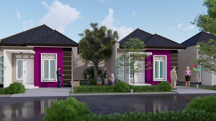 foto tampak rumah tipe 36 perumahan PERMATA HIJAU RESIDENCE
