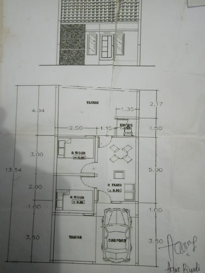 foto denah rumah tipe 30/60 perumahan KADEMANGAN UTAMA RESIDENCE