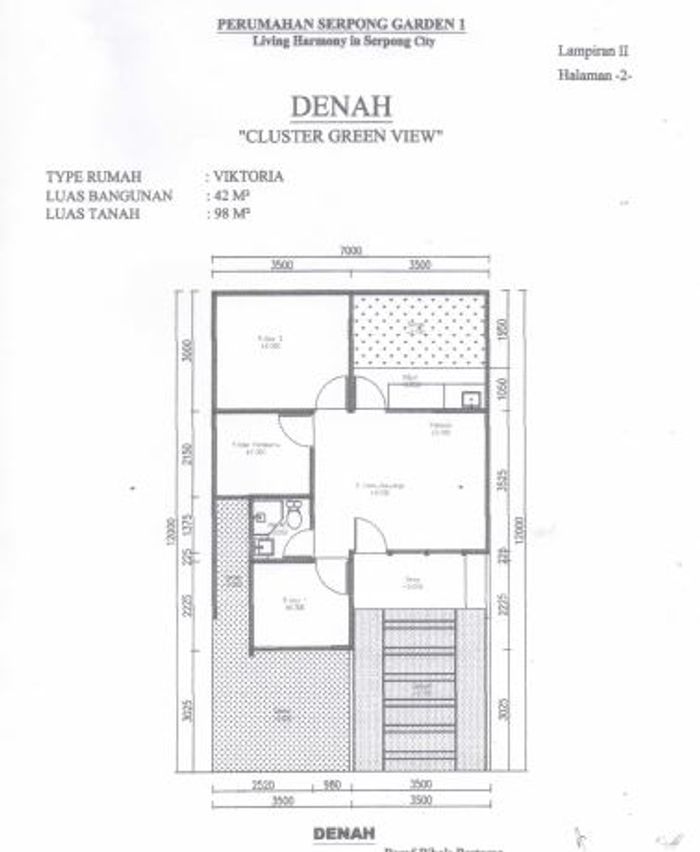 foto denah rumah tipe VICTORIA perumahan SERPONG GARDEN 1