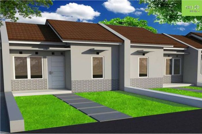 foto tampak rumah tipe RST 29/60 perumahan Perumnas Samatan Asri