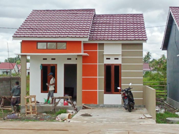 foto tampak rumah tipe 36 perumahan RENGAS PERMAI A B