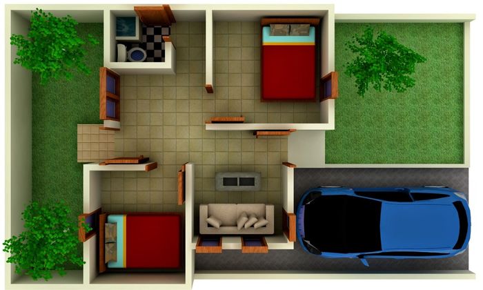foto denah rumah tipe 36/72 perumahan Gunung Langgar Residence 3