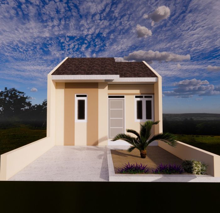 foto tampak rumah tipe SUBSIDI perumahan BUMI FLAMBOYAN RESIDENCE