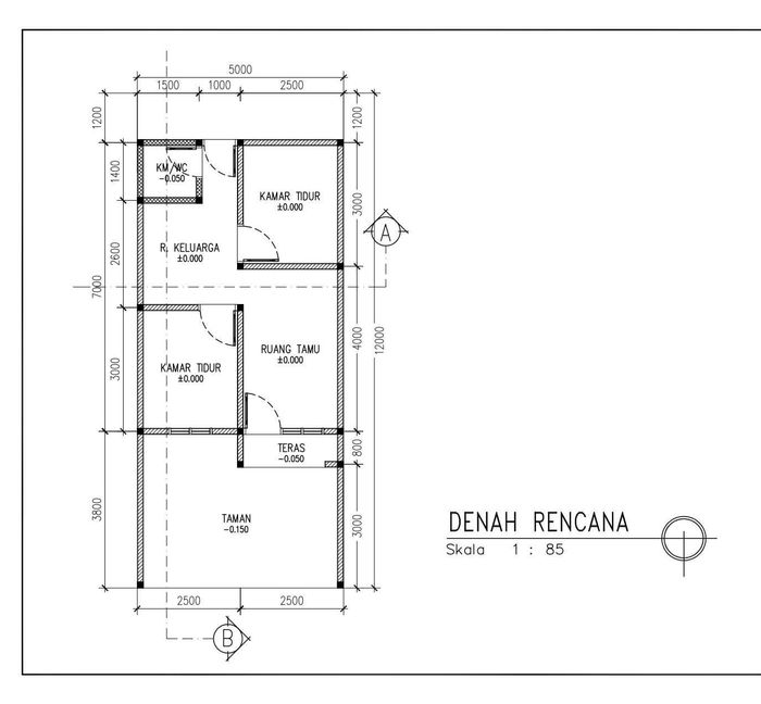 foto denah rumah tipe 35/60 perumahan PERUMAHAN ROYALE PESANGGRAHAN REGENCY