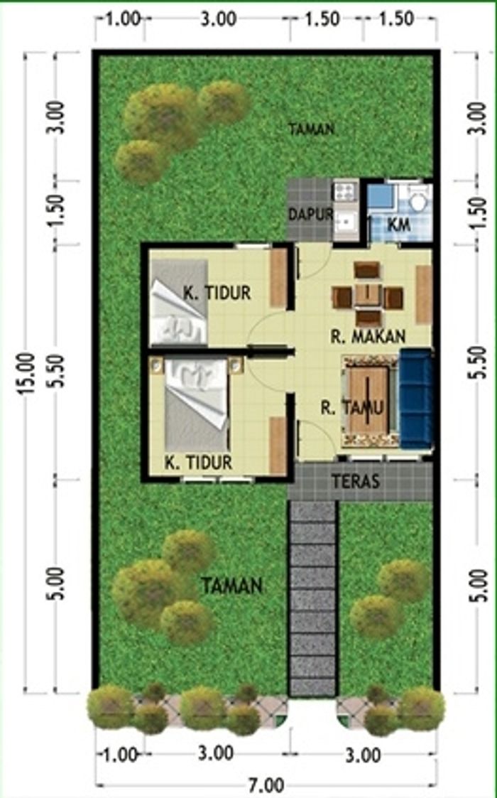foto denah rumah tipe 36 perumahan SOGUN PERMAI 2