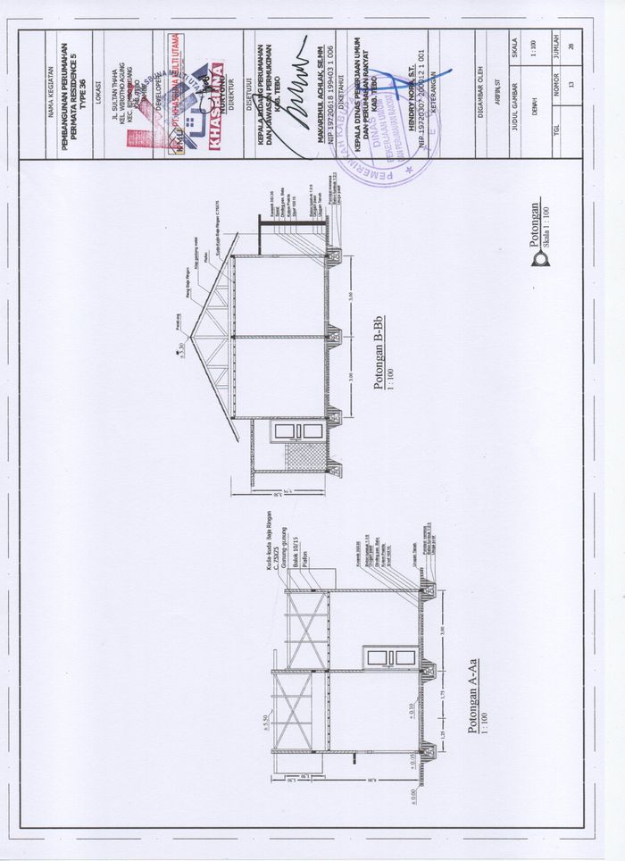 foto denah rumah tipe 36 perumahan PERMATA RESIDENCE 5