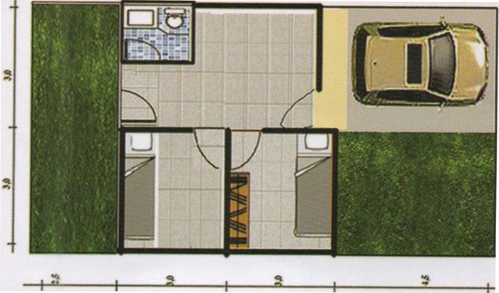 foto denah rumah tipe 36 perumahan GRIYA ALPUKAT ASRI TAHAP 2