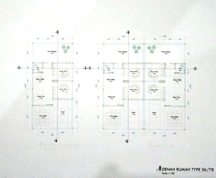 foto denah rumah tipe 36 perumahan BABANA PERMAI 2
