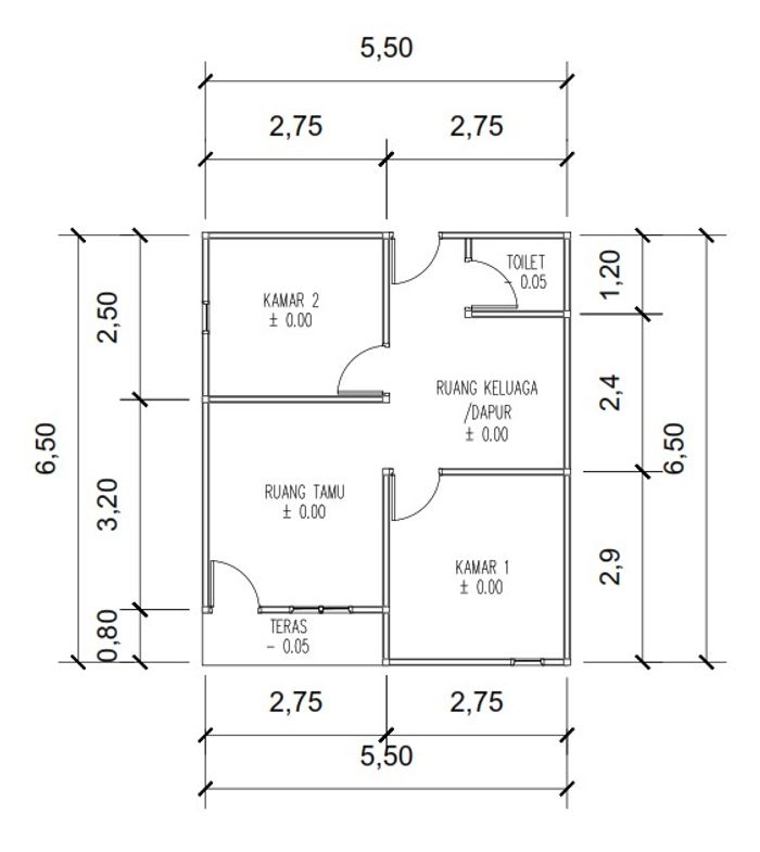 foto denah rumah tipe 36 perumahan MANIAKA RESIDENCE