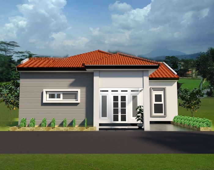 foto tampak rumah tipe 60/81 perumahan Harum Praya Regency