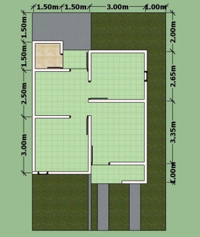 foto denah rumah tipe 36/84 perumahan Karbian Residence 1