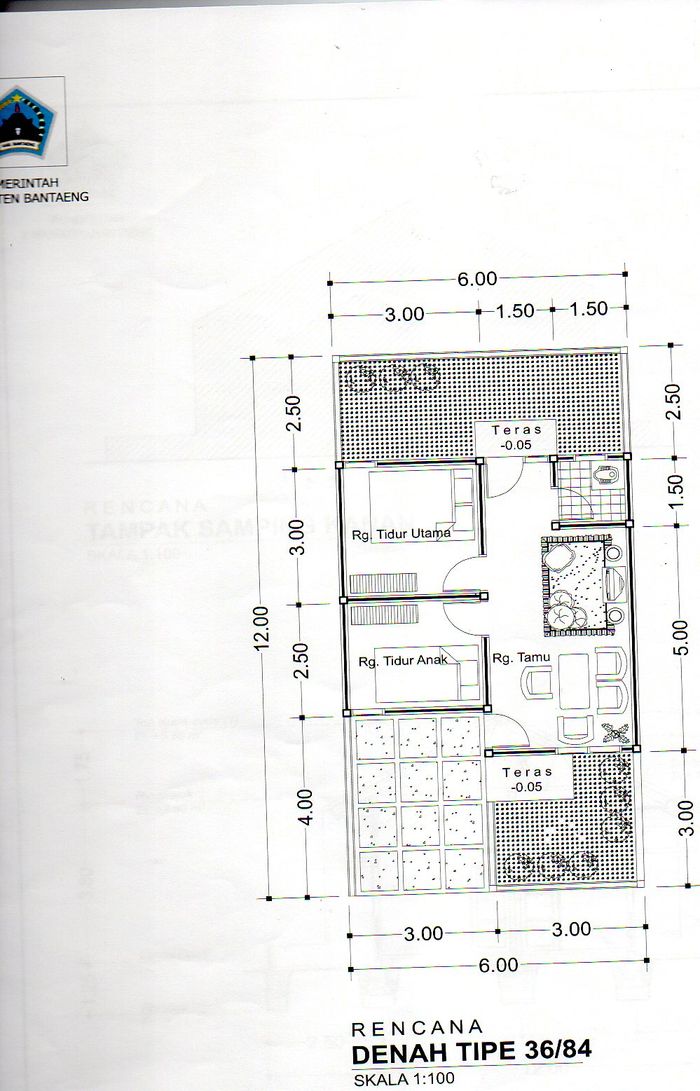 foto denah rumah tipe 36 perumahan HERLITA RESIDENCE 2