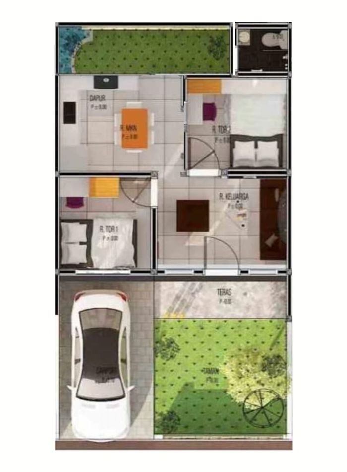 foto denah rumah tipe subsidi perumahan Perumahan Aufhar Residence II