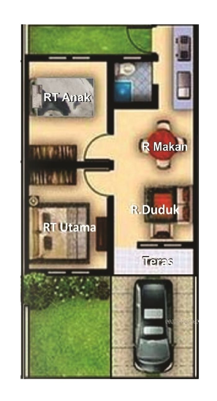 foto denah rumah tipe 36 perumahan Griya Mandiri Asri